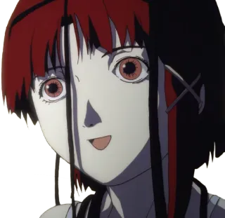✂ Lain Iwakura Serial Experiments Lain Anime, Gadis, Serial Experiments Lain, Lain Iwakura, Karakter telegram sticker