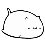 ☺️ gato, fofo, animal, mancha, desenho animado, adesivo whatsapp sticker