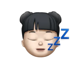👧 сон, эмодзи, zzz, спать, уставший, дремать telegram sticker