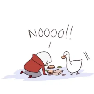 📎 NOOOOO!! 오리, 음식, 만화, 만화영화 telegram sticker