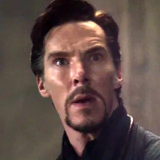 🤨 Doctor Strange doctor strange, marvel, benedict cumberbatch, hechicero, cara, confundido telegram sticker