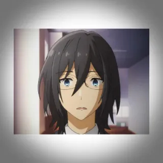 💫 Izumi Miyamura Horimiya Anime, Charakter, Horimiya, Izumi Miyamura, Brille, Schule telegram sticker