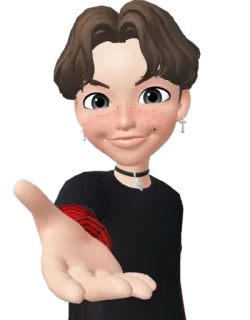 🤝 pessoa, menino, avatar, arte digital telegram sticker