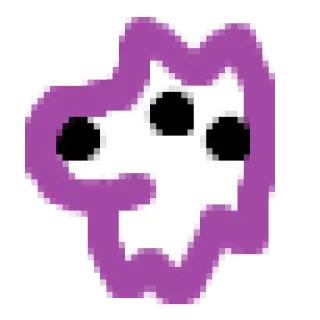 🐺 Капля, Абстракция, Фиолетовый, Монстр, Милый whatsapp sticker