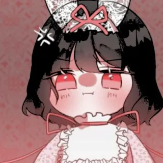🎀 Anime, En colère, Mignon, Fille, Dessin animé, Illustration telegram sticker