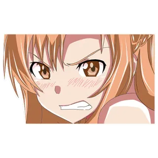 😡 Asuna Yuuki Sword Art Online Anime, Manga, Arrabbiata, Ragazza, Personaggio, Sword Art Online, Asuna, Yuuki telegram sticker