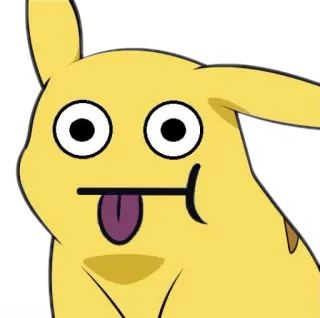 😛 Pikachu ปิกาจู, โปเกมอน, การ์ตูน, ตลก telegram sticker