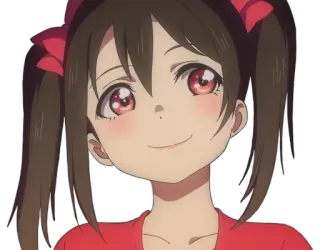 😊 Yazawa Nico Love Live! Anime, niedlich, lächeln, Idol, Mädchen, kawaii whatsapp sticker