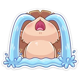 😭 crying, sad, tears, emotional, cute, chibi whatsapp sticker