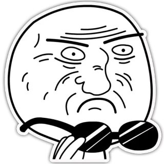 👀 Meme Meme, Internet, Divertente, Rageface telegram sticker
