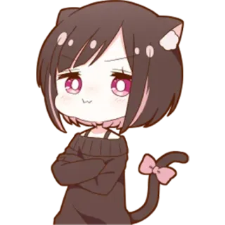 🌟 アニメ, 猫耳, 可愛い, マンガ, 漫画, カワイイ, ステッカー telegram sticker