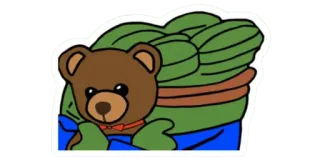 🤗 Pepe the Frog pepe, sapo, ursinho, meme, desenho animado telegram sticker