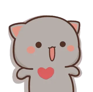✨ mèo, Peach và Goma, tình yêu, dễ thương, kawaii telegram sticker
