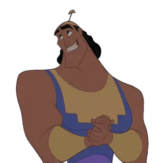 😬 Kronk The Emperor's New Groove disney, desenho animado, personagem, kronk, engraçado, a nova onda do imperador telegram sticker
