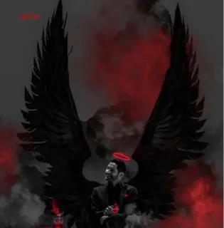 👹 Lucifer ange, diable, ailes, auréole telegram sticker