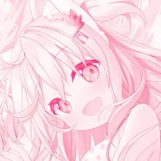 🍓 Anime, Rosa, Carino, Kawaii, Cartone animato, Manga, Personaggio, Ragazza whatsapp sticker