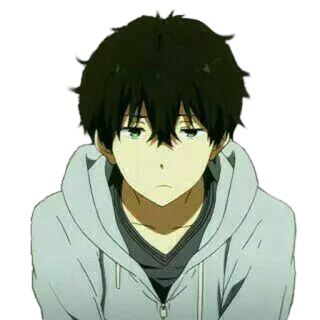 😐 Anime, Menino, Personagem, Desenho animado, Ilustração telegram sticker