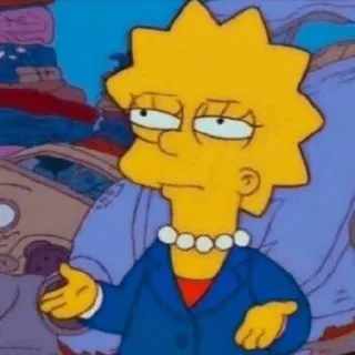 🖤 Lisa Simpson The Simpsons Lisa Simpson, Simpsons, cartoon, character, bored, television telegram sticker