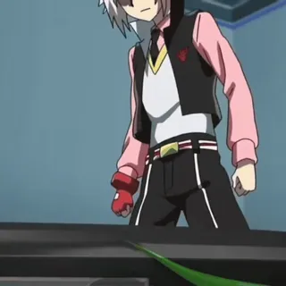 😨 Shu Kurenai Beyblade Anime, Beyblade, Shu Kurenai, Dessin animé telegram sticker