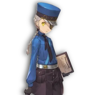 📋 Anime, Officier, Uniform, Meisje, Cartoon telegram sticker