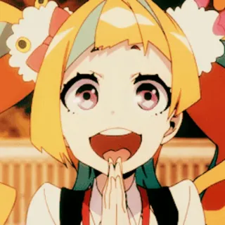 🌈 Аниме, Милый, Девушка, Счастливый, Мультфильм telegram sticker