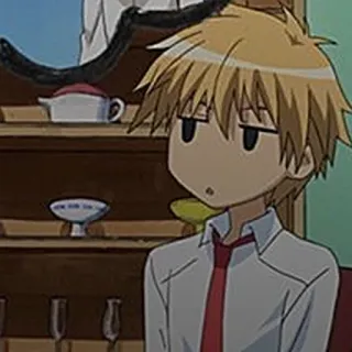 ▪️ Anime, Mangá, Personagem, Cabelo loiro, Gravata telegram sticker