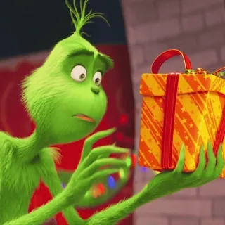 🎁 Grinch How the Grinch Stole Christmas กริ๊นช์, คริสต์มาส, วันหยุด, ของขวัญ, การ์ตูน, ภาพยนตร์ whatsapp sticker