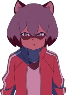 😠 Michiru Kagemori BNA Anime, Antropomorfo, Tanuki, BNA, Michiru Kagemori, Furry telegram sticker