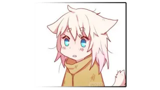 😕 Аниме, Кошачьи ушки, Милый, Каваий, Мультфильм telegram sticker