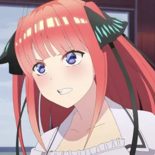 📱 Nino Nakano The Quintessential Quintuplets Anime, Nino Nakano, Quintessential Quintuplets, Dessin animé, Mignon, Fille telegram sticker
