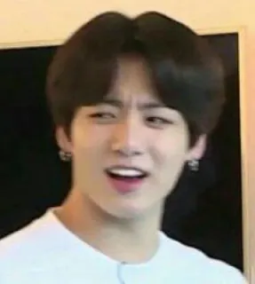 😏 Jungkook kpop, певец, bts, корея, смешное лицо, в замешательстве whatsapp sticker
