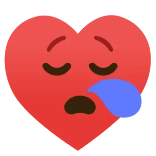 🌟 heart, emoji, tired, sleepy, sad telegram sticker