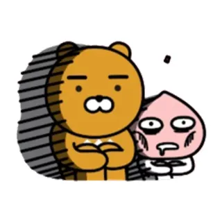 👍 Ryan kakao friends, ryan, apeach, coreano, dibujos animados whatsapp sticker
