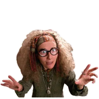 🔮 Sybill Trelawney Harry Potter волшебник, профессор, ведьма, магия, гадалка telegram sticker