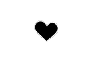 🖤 心, 爱, 线条, 极简, 简约 telegram sticker