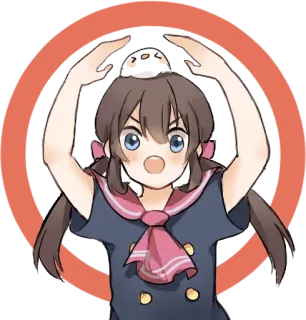 ⭕️ Anime, Chica, Linda, Chibi, Personaje, Kawaii telegram sticker