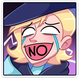 🤦 NO Cartoon, Ausdruck, Nein, Verneinung, Comic telegram sticker
