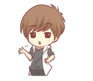 👋 Chibi, Desenho animado, Anime, Menino, Fofo, Animado telegram sticker