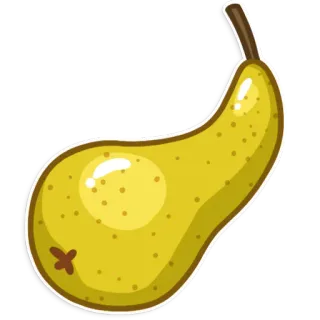 🍐 fruit, pear, food, yellow, healthy telegram sticker