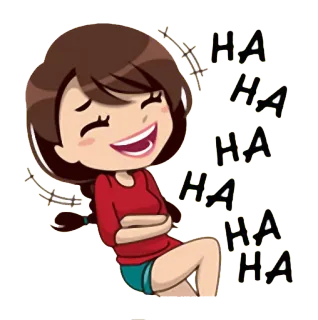 😂 HA
HA
HA
HA
HA
HA riendo, mujer, dibujos animados, feliz, alegre, jaja whatsapp sticker