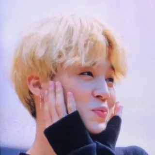 🌸 person, blond hair, portrait, kpop telegram sticker