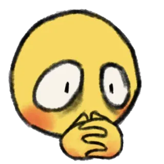😶 emoji, worried, anxious, face, expression, nervous telegram sticker