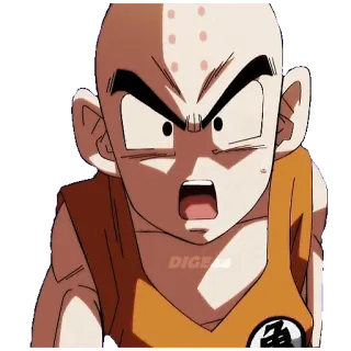 😫 Krillin Dragon Ball Anime, Dragon Ball, Krillin, Karakter, Terkejut whatsapp sticker