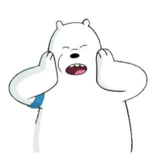 😁 Ice Bear We Bare Bears Urso Polar, We Bare Bears, desenho animado, urso, urso branco, fofo telegram sticker