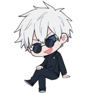 😎 Gojo Satoru Jujutsu Kaisen Anime, Chibi, Gojo Satoru, Jujutsu Kaisen, Manga telegram sticker