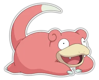 ⏳ Slowpoke Pokemon Slowpoke, Pokemon, Zwierzę, Ssak, Różowy, Słodki telegram sticker