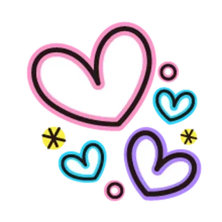 ❤️ heart, love, hearts, cute, sticker, kawaii, pink whatsapp sticker