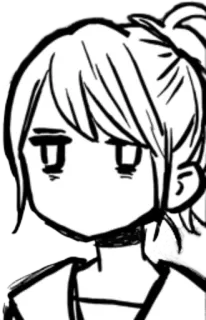 😐 anime, manga, cartoon, girl, woman whatsapp sticker