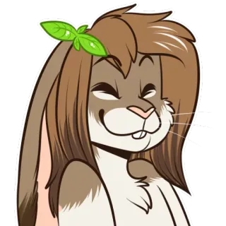 😊 кролик, мультфильм, животное, милый, зайчик whatsapp sticker