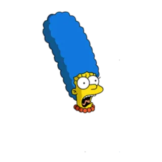 😱 Marge Simpson The Simpsons cartoon, Marge, Simpsons, scared, animated, blue hair telegram sticker
